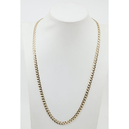 14K Yellow Gold Cuban Link Chain Necklace