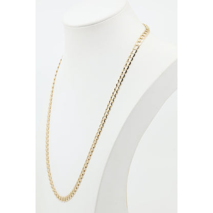 14K Yellow Gold Cuban Link Chain Necklace