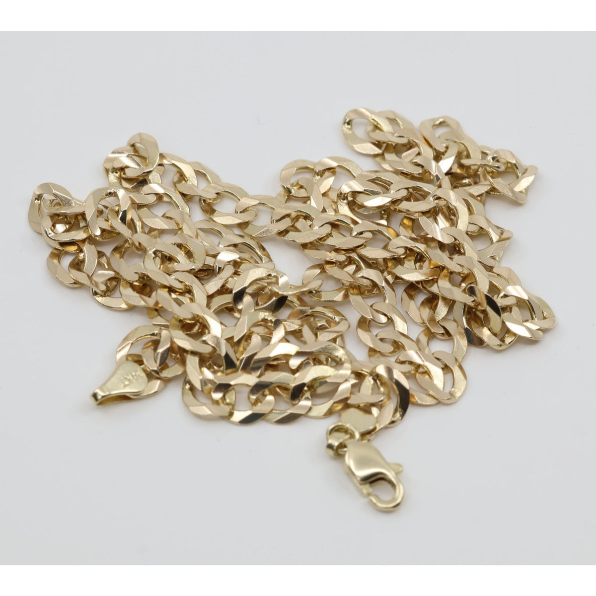 14K Yellow Gold Cuban Link Chain Necklace
