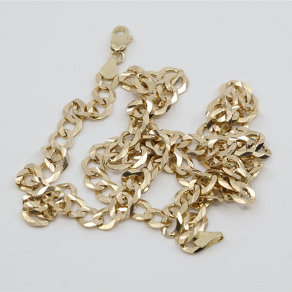 14K Yellow Gold Cuban Link Chain Necklace