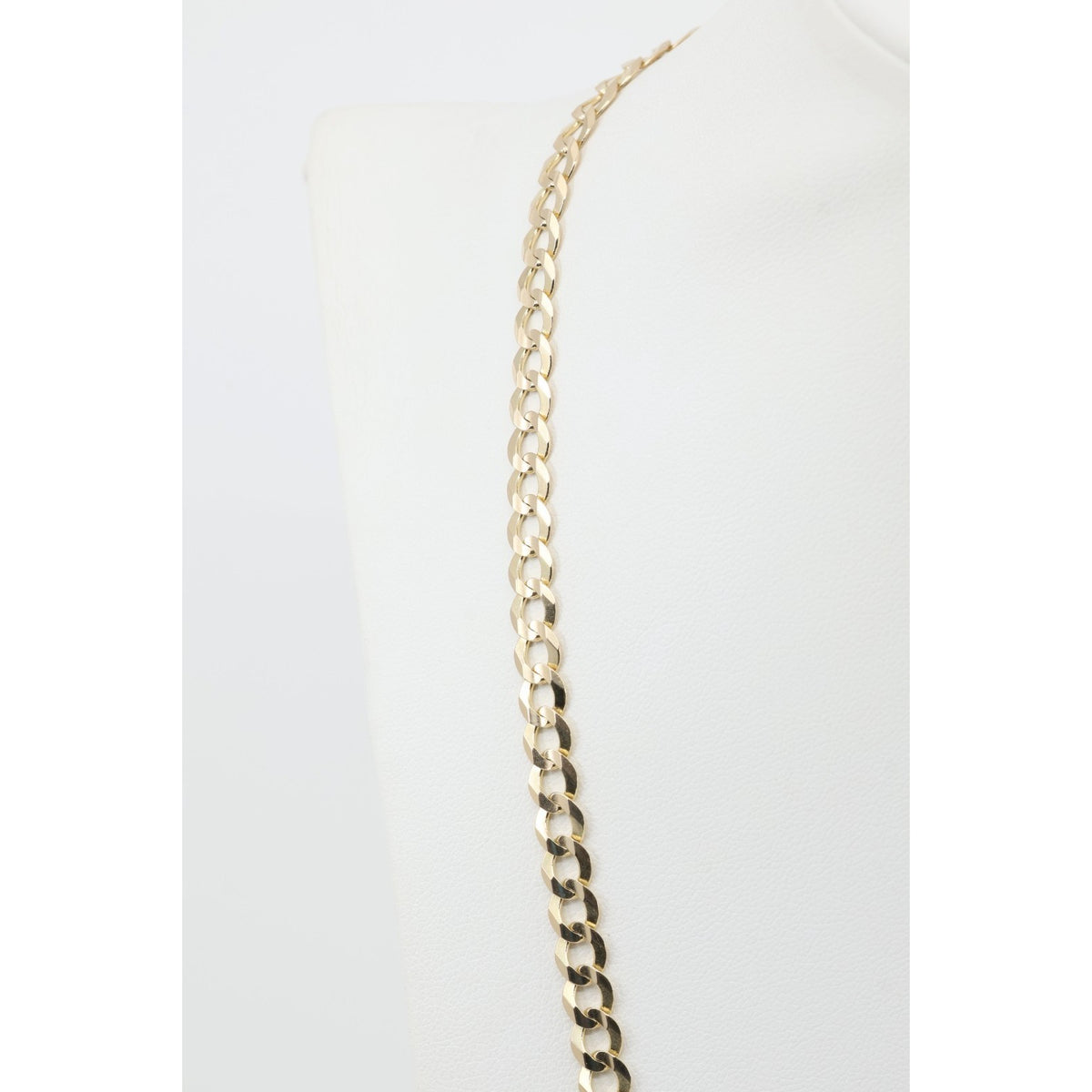 14K Yellow Gold Cuban Link Chain Necklace