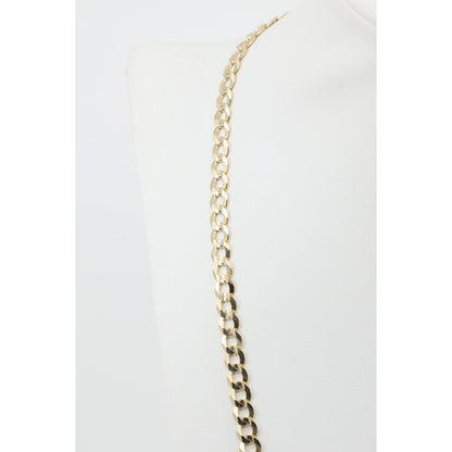 14K Yellow Gold Cuban Link Chain Necklace