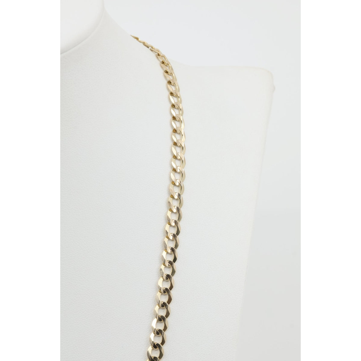 14K Yellow Gold Cuban Link Chain Necklace
