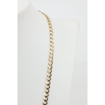 14K Yellow Gold Cuban Link Chain Necklace