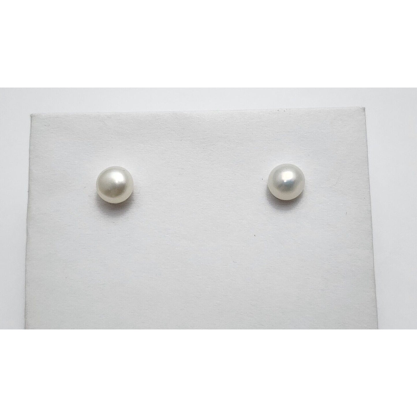 10K Yellow Gold Round Pearl Stud Earrings