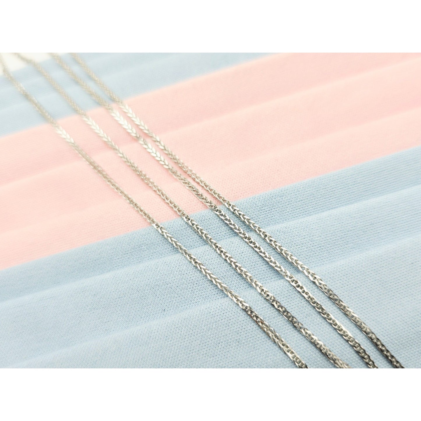 14K White Gold Franco Link Chain Necklace