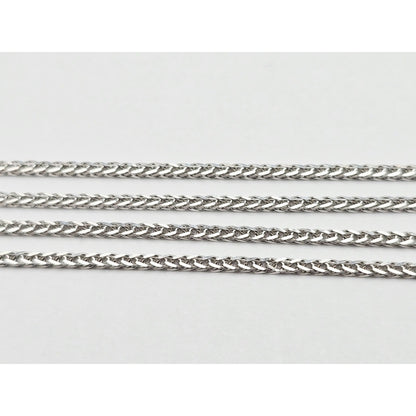 14K White Gold Franco Link Chain Necklace