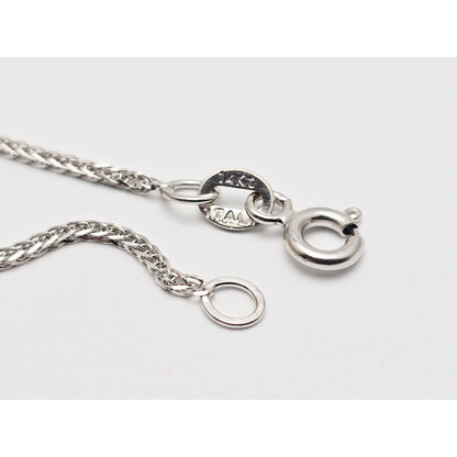 14K White Gold Franco Link Chain Necklace