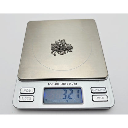 14K White Gold Franco Link Chain Necklace