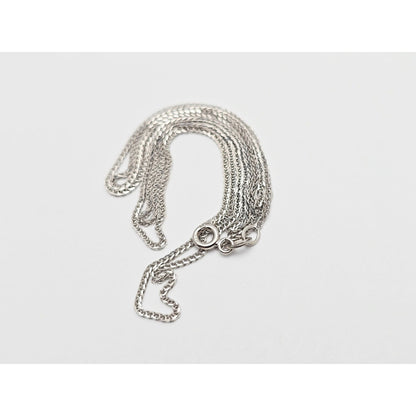 14K White Gold Franco Link Chain Necklace