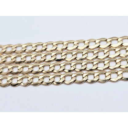 14K Yellow Gold Cuban Curb Link Chain Necklace