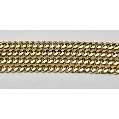 14K Yellow Gold Cuban Link Chain Necklace