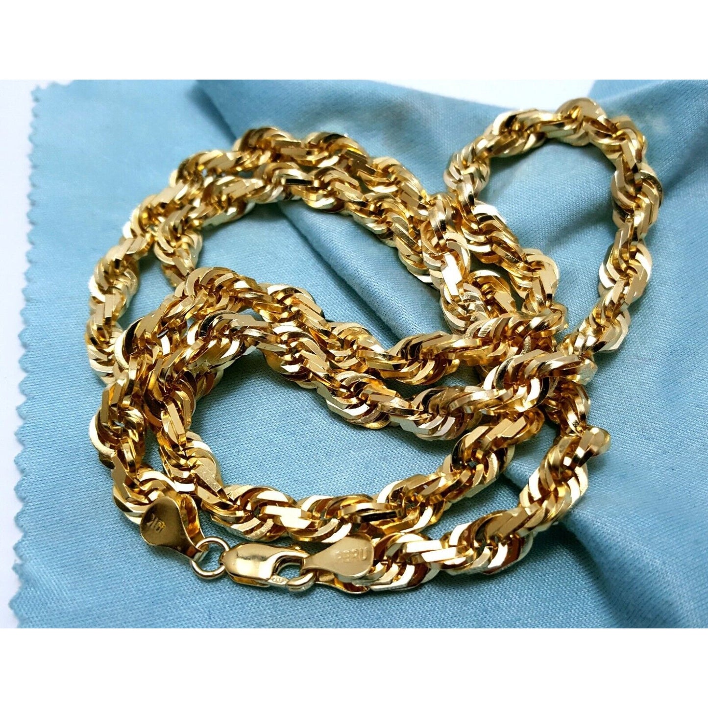 10K Yellow Gold Rope Chain Necklace