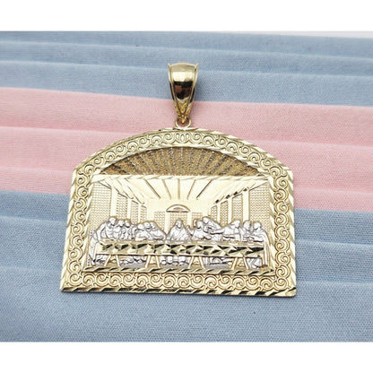 10K Two Tone Gold The Last Supper Charm Pendant