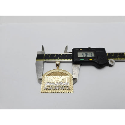 10K Two Tone Gold The Last Supper Charm Pendant