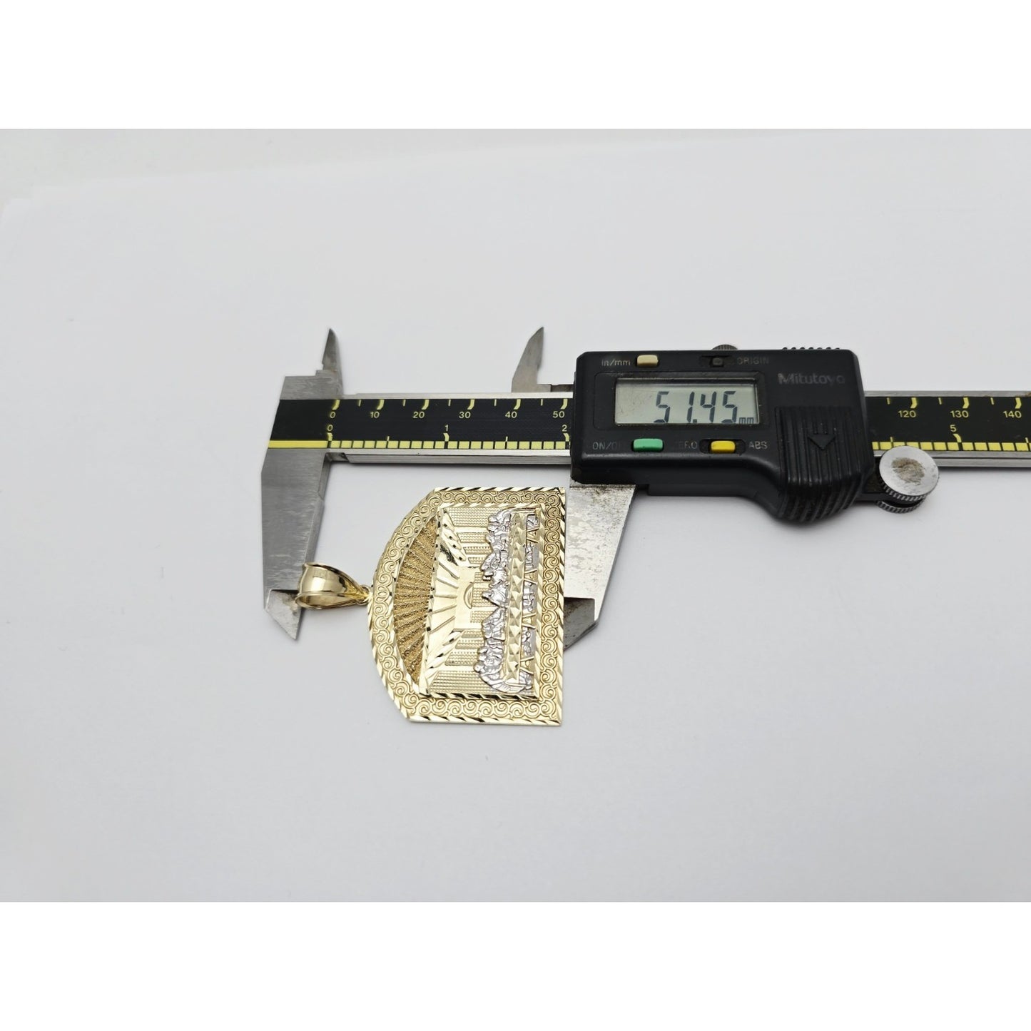 10K Two Tone Gold The Last Supper Charm Pendant