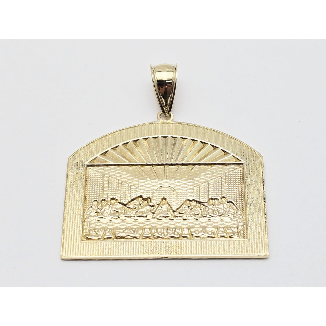 10K Two Tone Gold The Last Supper Charm Pendant