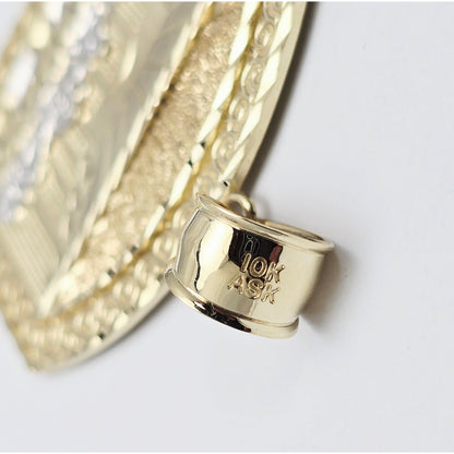 10K Two Tone Gold The Last Supper Charm Pendant
