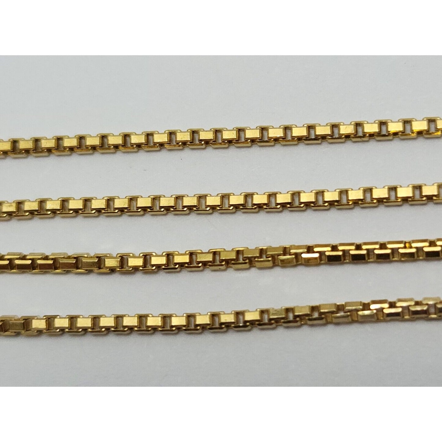 14K Yellow Gold Box Link Chain Necklace