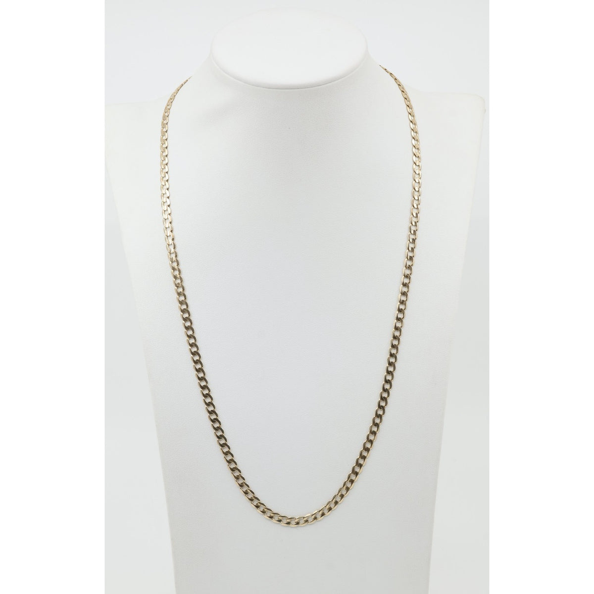 14K Yellow Gold Cuban Link Chain Necklace