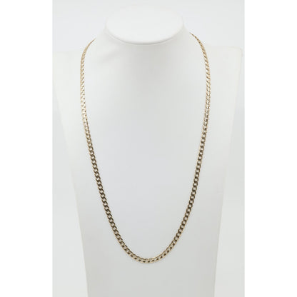 14K Yellow Gold Cuban Link Chain Necklace