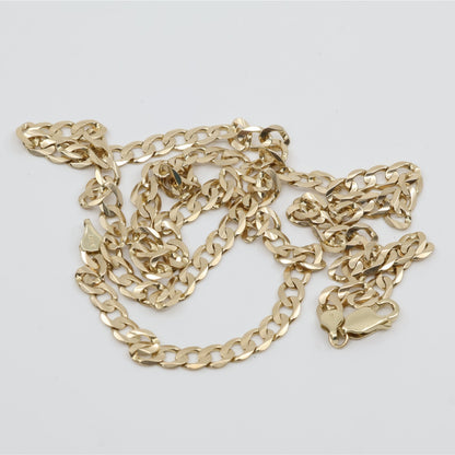 14K Yellow Gold Cuban Link Chain Necklace