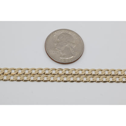 14K Yellow Gold Cuban Link Chain Necklace