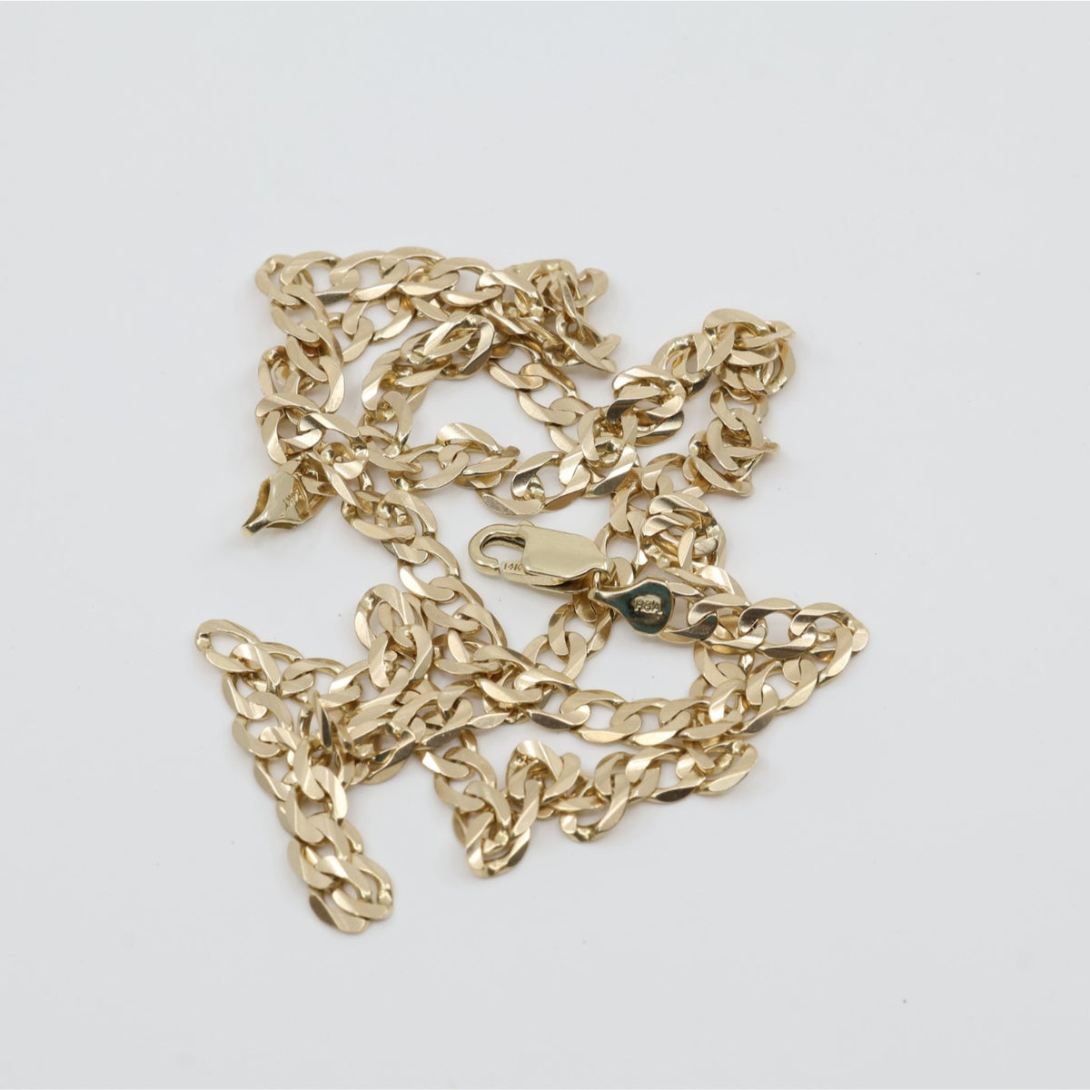 14K Yellow Gold Cuban Link Chain Necklace