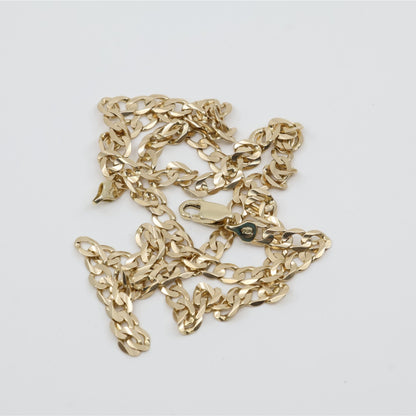 14K Yellow Gold Cuban Link Chain Necklace