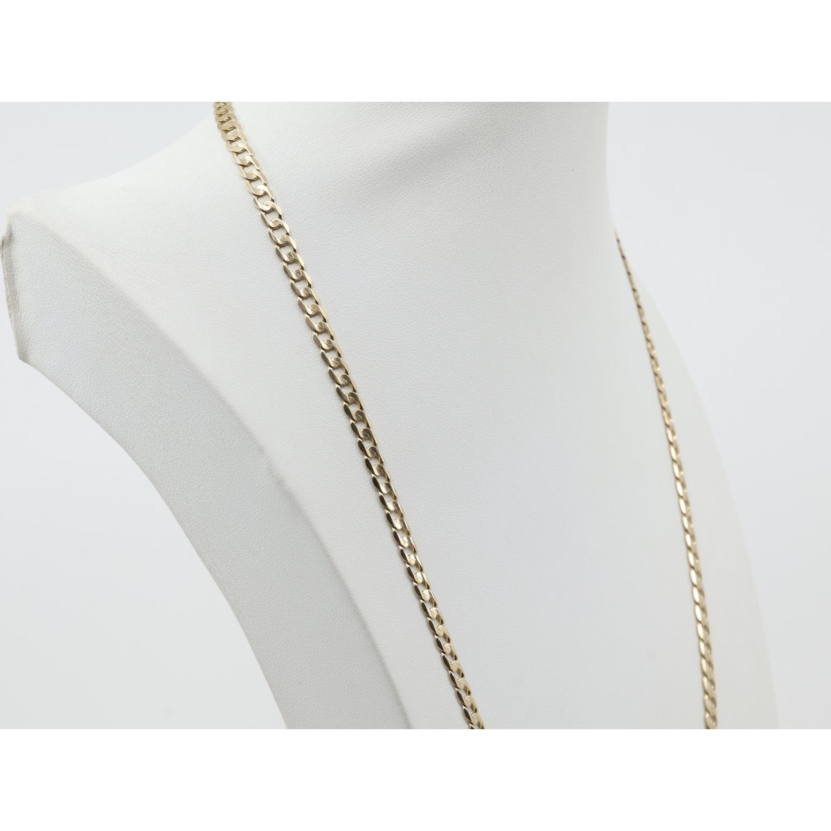 14K Yellow Gold Cuban Link Chain Necklace