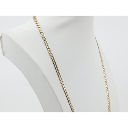 14K Yellow Gold Cuban Link Chain Necklace