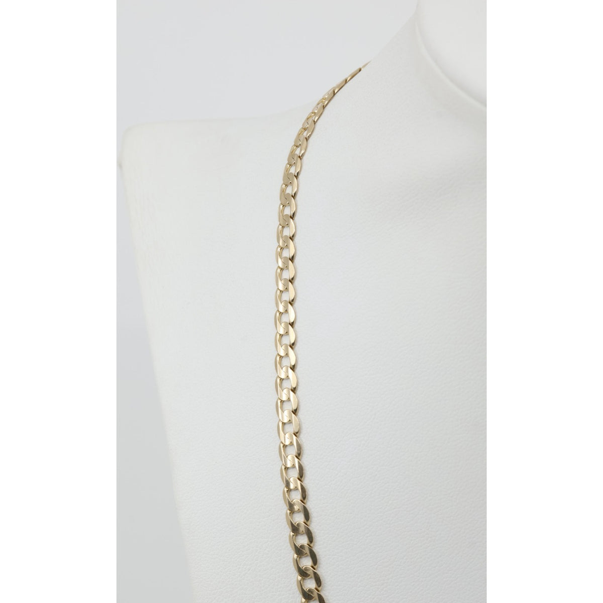 14K Yellow Gold Cuban Link Chain Necklace