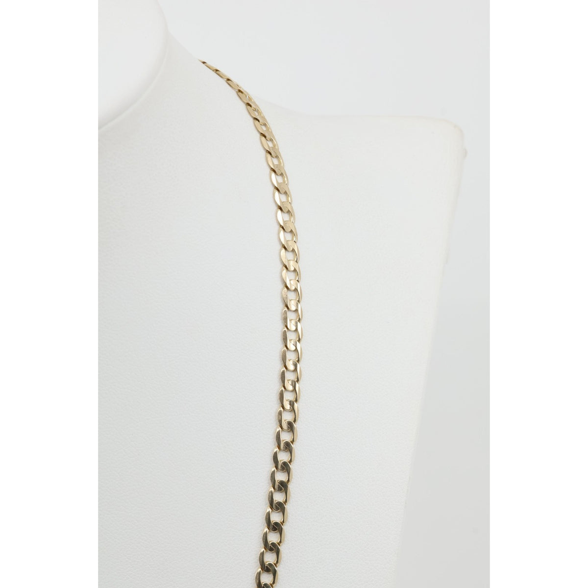 14K Yellow Gold Cuban Link Chain Necklace