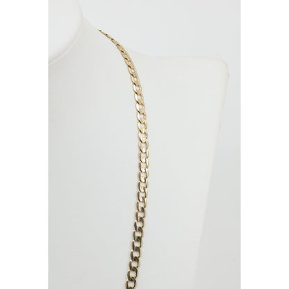 14K Yellow Gold Cuban Link Chain Necklace