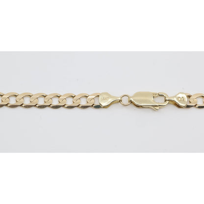 14K Yellow Gold Cuban Link Chain Necklace