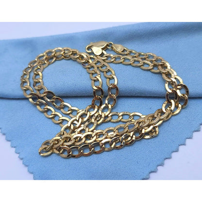 10K Yellow Gold Curb Link Chain Necklace