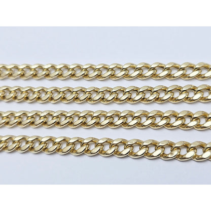 14K Yellow Gold Cuban Link Chain Necklace