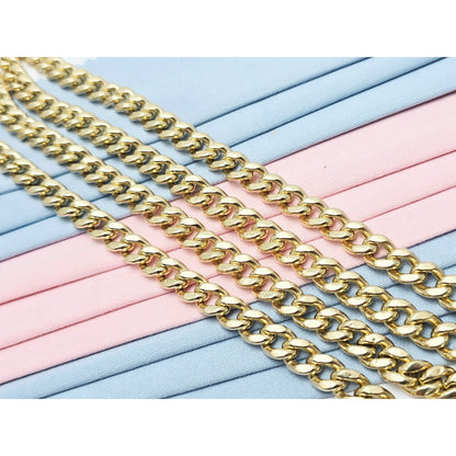 14K Yellow Gold Cuban Link Chain Necklace