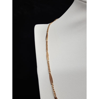 Vintage 14K Rose Gold Link Chain Necklace