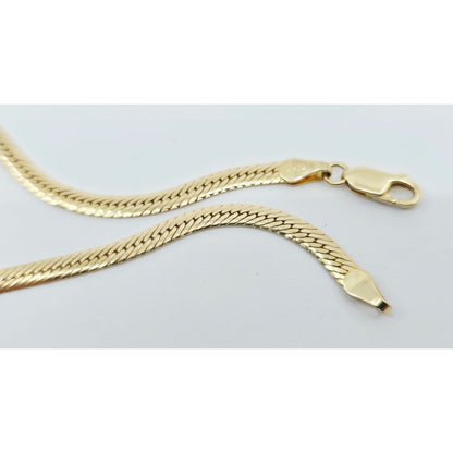 14K Yellow Gold Herringbone Hand Motif CZ Bracelet
