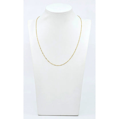 14K Yellow Gold Singapore Rope Chain Necklace