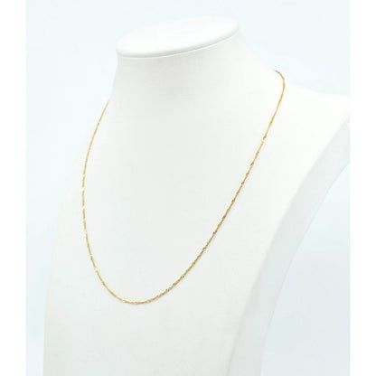 14K Yellow Gold Singapore Rope Chain Necklace