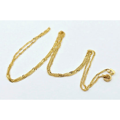 14K Yellow Gold Singapore Rope Chain Necklace