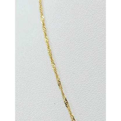 14K Yellow Gold Singapore Rope Chain Necklace