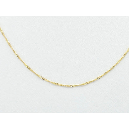 14K Yellow Gold Singapore Rope Chain Necklace