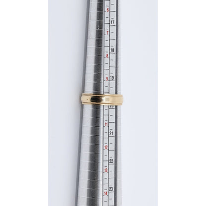10K Yellow Gold Double Milgrain Beaded Edges Wedding Band Ring
