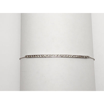 14K White Gold Diamond Link Bracelet