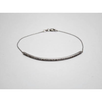 14K White Gold Diamond Link Bracelet
