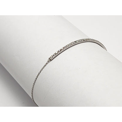 14K White Gold Diamond Link Bracelet