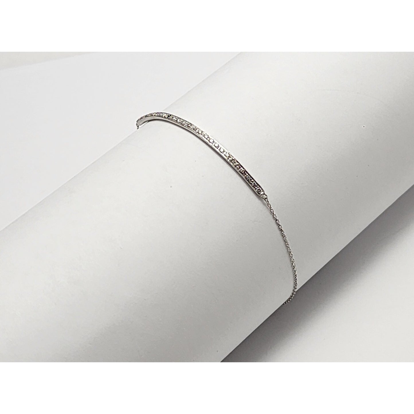 14K White Gold Diamond Link Bracelet